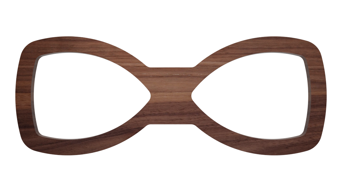 Barcelona Fliege – Material: Holz Nussbaum