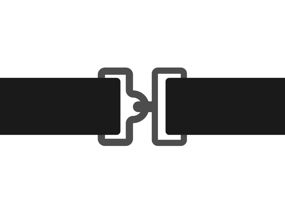 Nackenband Schwarz – Schemaansicht