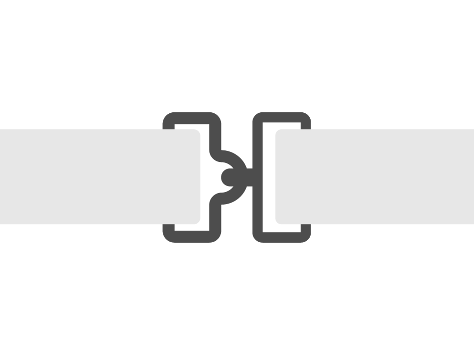 Nackenband Weiß – Schemaansicht